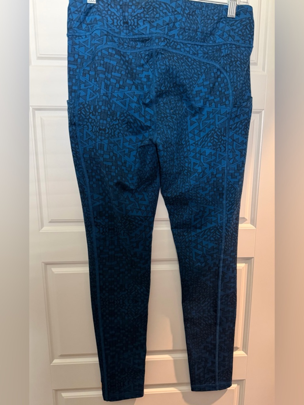 Lucy Navy Patterned High-Waist Leggings - Picture 4 of 6